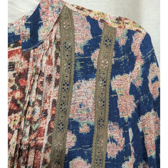 Anthropologie Tiny Paquerette Shirt Dress MEDIUM Pintucked Pleats Button Front - Picture 11 of 16